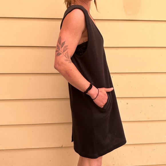 Vintage Black Cotton Romper Dress​ - Picture 4 of 7